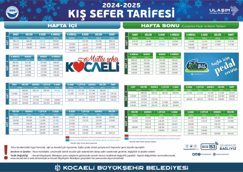 Tütünçiftlik - Değirmendere Vapur Saatleri 2025